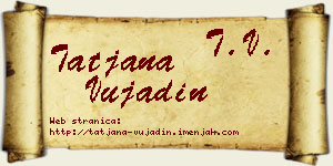 Tatjana Vujadin vizit kartica